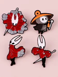 4pcs/set Game Character Enamel Badges, Fashion Personalized Design Pins, Elegant Zinc Alloy Accessories, Perfect Gift for Friends and Colleagues, Pin Included