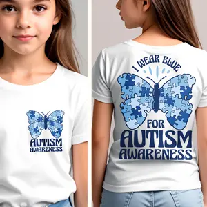 I Wear Blue For Autism Awareness T-shirt, Autism Month T-shirt, We Wear Blue Awareness T-shirt, Autism Awareness Month Tee
