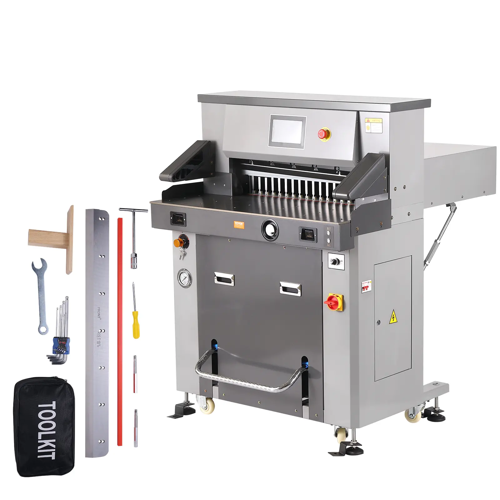 【summerfinds】VEVOR Electric Hydraulic Paper Cutter, Heavy Duty Paper Cutter Machine 26" /660.4mm Cutting Width, 3.14"/80mm Cutting Thickness, Electric Paper Trimmer with 7" Touchscreen Numerical Control