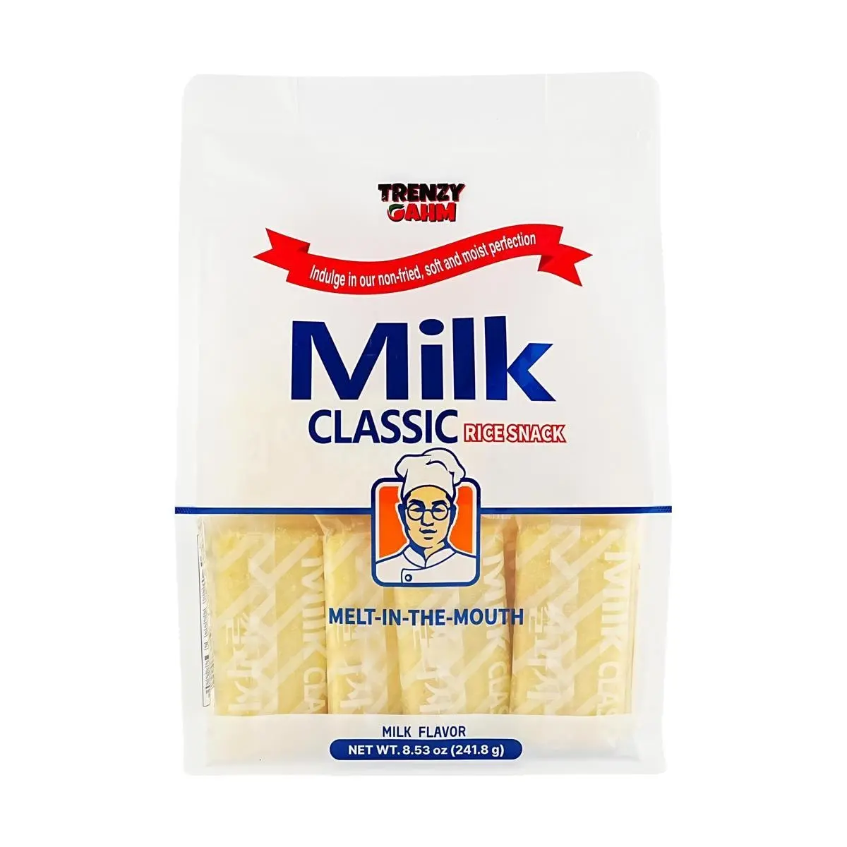 Korean Milk Rice Snacks (24 Pack) - Non-Fried, Light & Crispy Rice Treat, Premium Healthy Food for Kids, Ideal for Healthy Snacking, Asian Snacks, Healthy Snacks