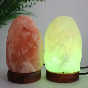 7 Color Changing Himalayan Salt Lamp, Natural Crystal Rock Light with USB Power, Relaxing Atmosphere Decor for Bedroom Office Meditation Space