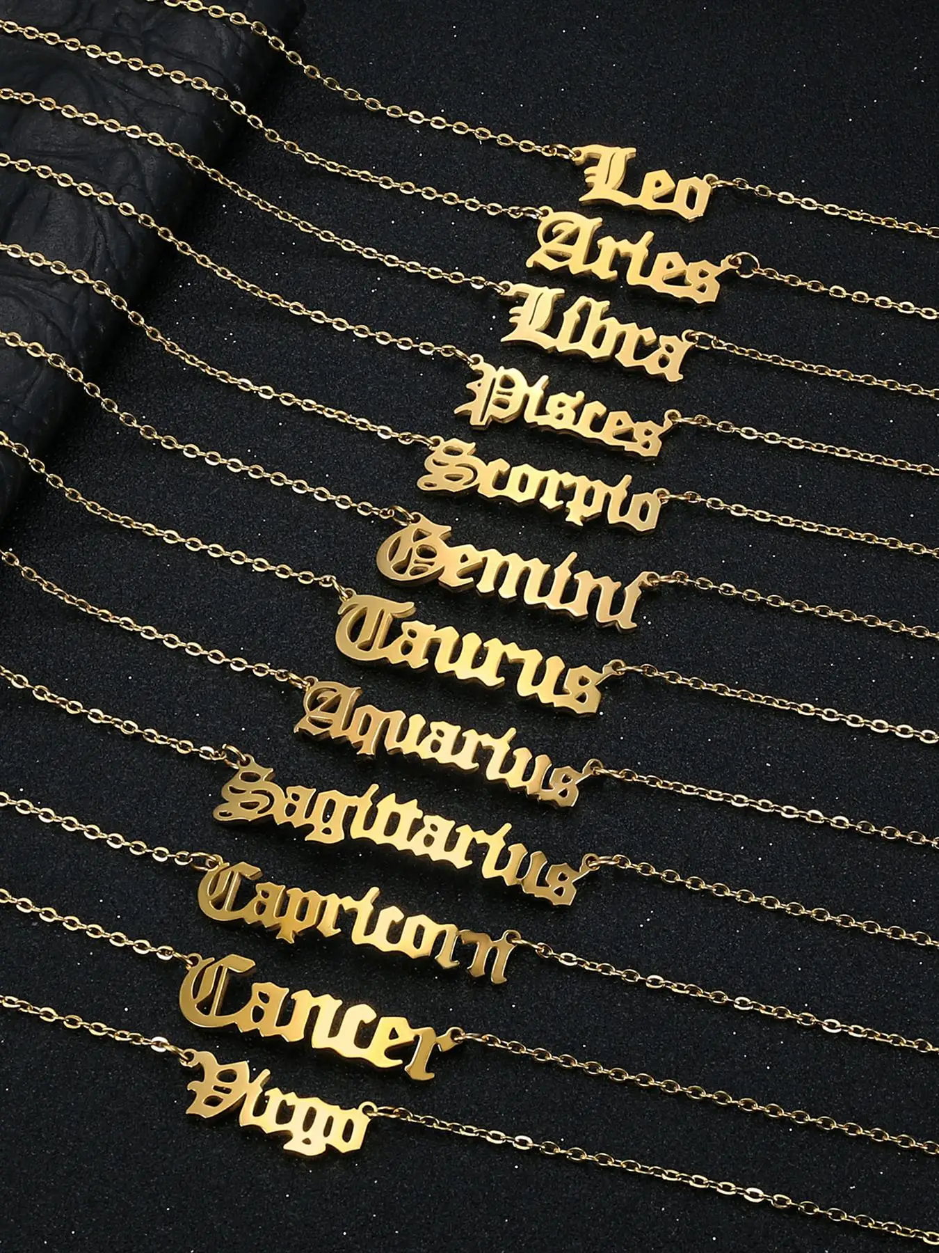 Summer 2024 Creative Fashion Twelve Constellation Letter Decor Chain Anklet, Summer Holiday Elegant Stainless Steel Jewelry Accessories for Women and