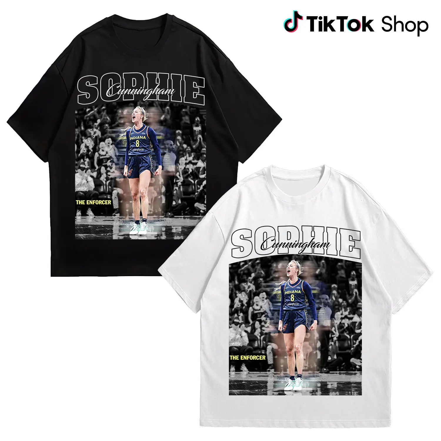 Sophie Cunningham Unisex Tee Shirt Cunningham 8 Indiana Basketball Tee Basketball Fan Lover 100% Cotton Classic Fit All Seasons TikTok Shop