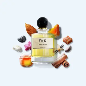 Farje Perfumes – Amber Regale Extrait De Parfum Unisex 100ml – Finest Niche Quality Ingredients – Warm Spicy Amber Gourmand Fragrance with Cinnamon, Honey, Vanilla and Tonka Bean – Rich, Smooth and Long Lasting