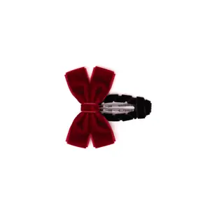 Fabric Butterfly Hair Clip – Wine Red Velvet