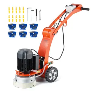 fathersdaygift VEVOR Electric Concrete Floor Grinder 10 Walk-Behind Grinder 1.7HP Concrete Floor Polisher, 1300W Grinding Machine, 1720RPM Upgrade Brushless Motor Surfacing Grinder for Granite/Marble/Stones