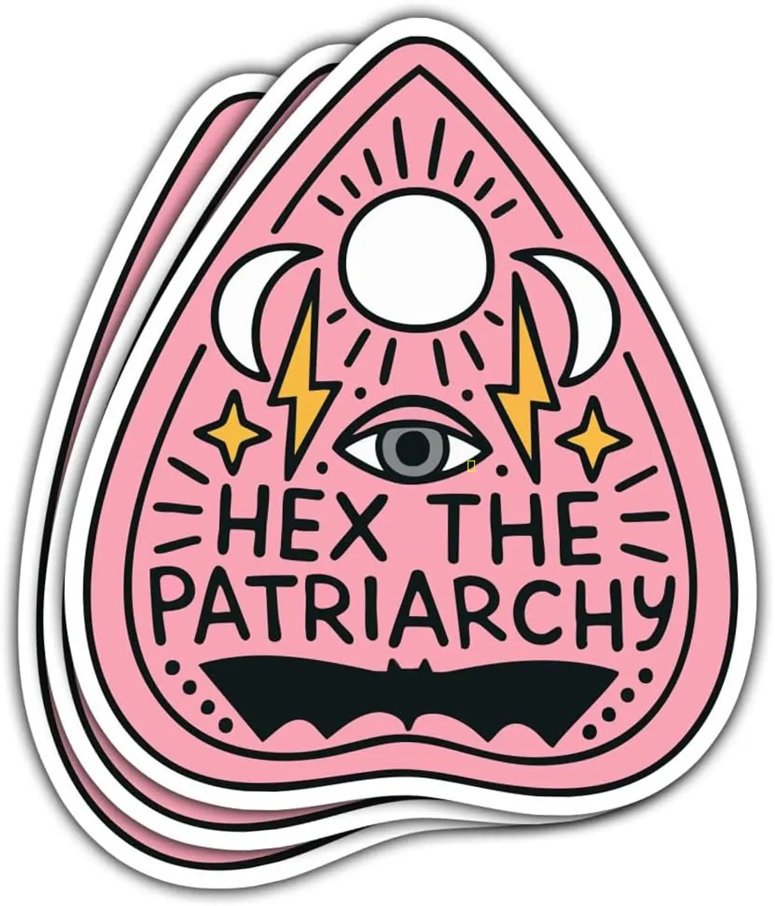 Hex The Patriarchy Sticker, Witchy Sticker, Feminist Sticker, Occult Sticker, Halloween Sticker Die-Cut Waterproof Vinyl Sticker Laptop Water Bottle Window Phone Helmet L
