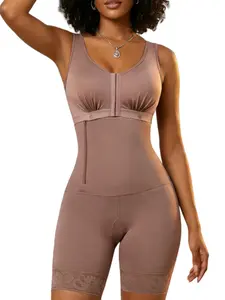 1 Count Women's Purple Full Body Bodysuit, Fajas, Colombian Shapewear, Front Hook Eye And Side Zipper Open Crotch Design Shapewear, Butt Lifting And Tummy Control Jumpsuit, Suitable For Yoga, Training, Sports