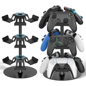 Rotatable Headset & Controller Stand for Desk – Universal Gaming Accessory for PS5 / PS4 / Xbox / Switch 2 / PS Portal / Phone, Multi-Functional Holder for Headphones and Controllers, Ideal PC Gamer Gift & Desk Organizer