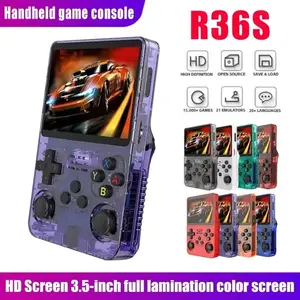R36s Retro Video Handheld Game Console, Portable Pocket Compact Gaming Device, 64GB Memory, Linux System, 3.5 Inch IPS Screen, 3500mah Battery
