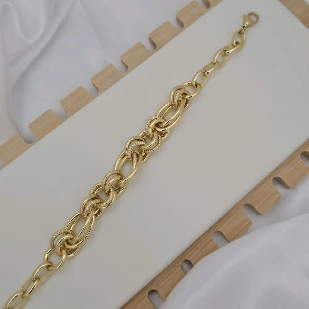 258 brazalete gold plated unisex