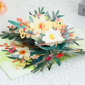 Mother's Day bouquet card for your mother, a warm Mother's Day card with a commemorative bouquet gift, a unique Mother's Day gift for your mother, wife, and grandmother