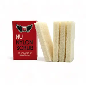 NuLife Kicks - Nylon Scrub, Shoe Cleaning Scouring Sponge, Great for Fabrics, Textured Surfaces, Car Seats, Carpet, Couches, Microfiber
