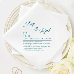 Custom Fun Facts Napkins - Personalized Trivia
