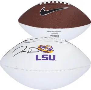 Jayden Daniels LSU Tigers Autographed Nike White Panel Football - Fanatics Authentic Certified