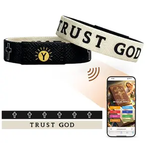 Youtysunny High-Quality NFC Bible Verse Faith Bracelet – Black Friday Limited Unisex Edition. Sends Bible verses & music by mood to soothe emotions & inspire faith. 20+ versions, 10+ languages, daily verse, waterproof, no app, no charge
