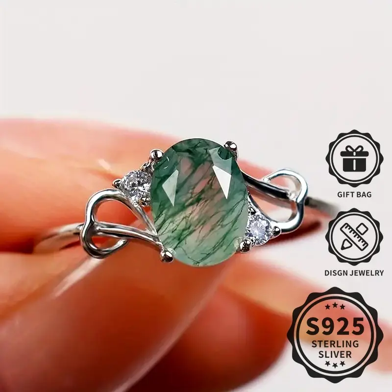 925 Sterling Silver Female Ring Inlaid Egg-Shaped Turquoise High Quality Engagement/Wedding Ring, Hypoallergenic Jewelry, Perfect Gift for Women