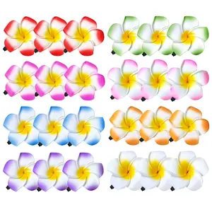 Hawaiian Floral Hair Clips, Mopane Flower Accessories for Women, Tropical Party Decorations, Beach Pool Vacation, Luau Party Favors, Versatile Accessory