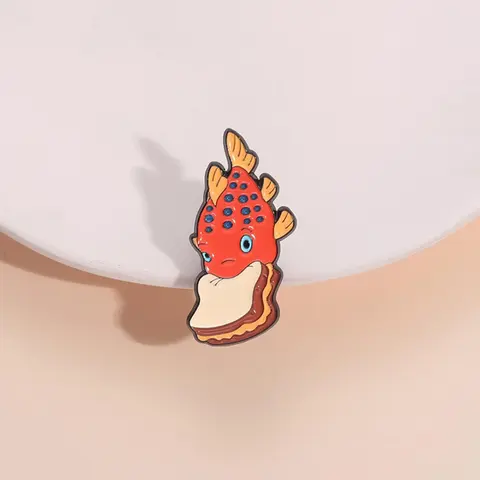 Cute Cartoon Fish Design Brooch, Fashion Alloy Badge for Daily Clothing Decor, Trendy All-match & Exquisite Brooch for Birthday Gift, Durable Metal Pins, Lapel Pin, French Pin, Clip