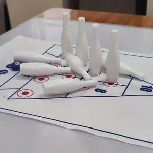 Fun Curling Game Set, Tabletop Ice Hockey Toy, Includes 6 Skate Puck Models, Perfect Gift for Christmas Halloween Thanksgiving, Family Board Games