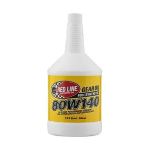 Red Line 58104 80W140 GL-5 Synthetic Gear Oil for Hypoid Limited Slip Differentials - 1 Quart, Extreme Pressure Additives, High Viscosity-Index, Superior Shear Stability