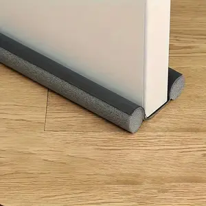 3 pieces of foam door bottom sealing strips - dust-proof, wind-proof, noise-reducing bedroom door tape, easy to install, made of synthetic rubber, available in multiple colors (white, black, beige, gray), noise-reducing sealing strips, smooth texture stri