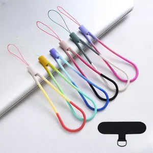 Colorful Silicone Phone Lanyard with Phone Tether Tab, Fashion Phone Strap, Phone Charms, Portable Short Lanyard for Mobile Phone, Cellphone, USB Flash Drive, Small Fan & More