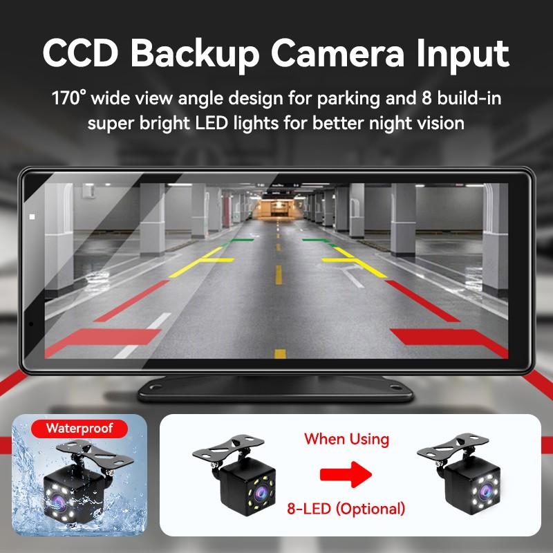 Venbes 9 Inch Portable Carplay Android Auto Touch Screen, Car Video Player, Wireless Mirror Link, USB Bluetooth-compatible Player, Easy Installation, TF Card Support