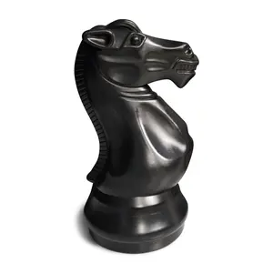 MegaChes12 Inch Black Plastic Knight Giant Chess Piece