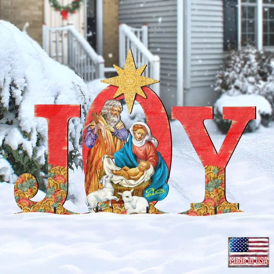 Joy Regal Outdoor Nativity Set by G. DeBrekht - Nativity Holiday Decor - 8121456F-S3M
