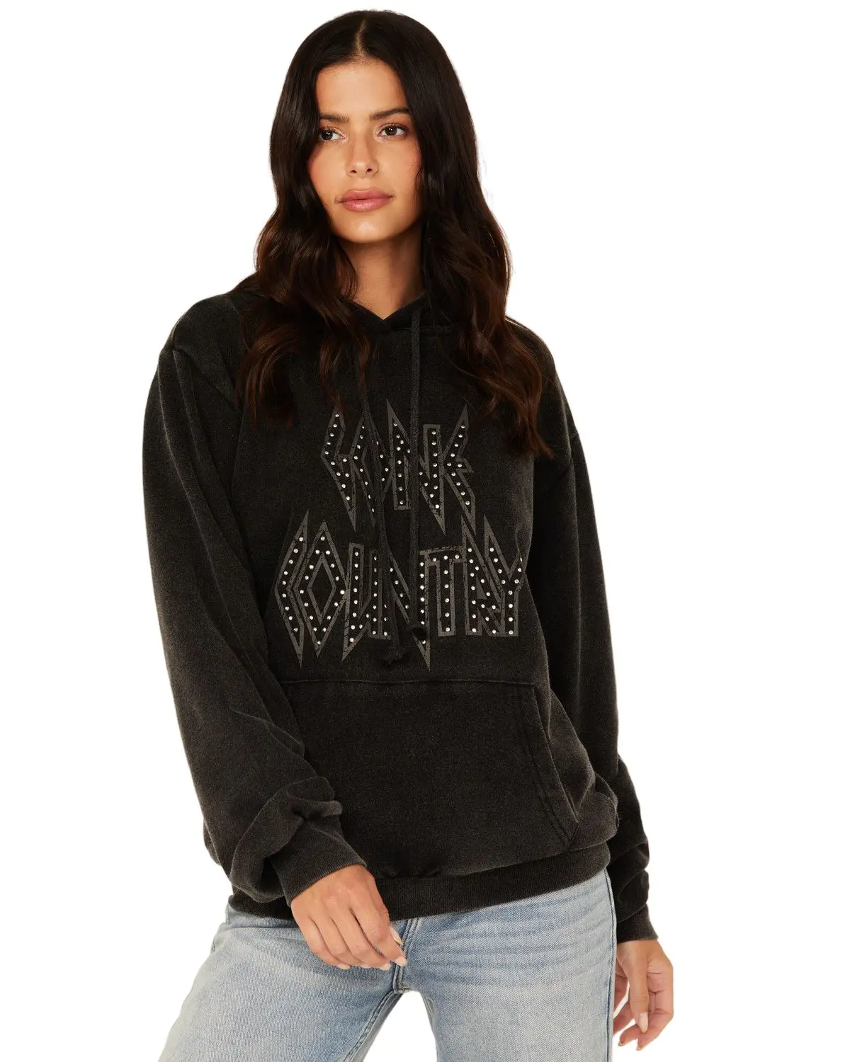 Youth In Revolt Women's Women'S Gone Country Studded Graphic Hoodie - Ya519a-F258-C6770y
