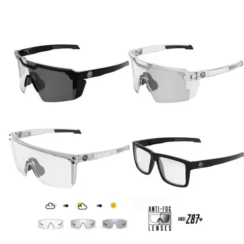 Unisex Z87+ Oversize Pilot Safety Frame Sunglasses - Plastic Photochromic, Blue Light Polarized, UV400 Anti-UV, Lightweight Modern Sunglasses, Over Frame for Driving, Outdoor Wear