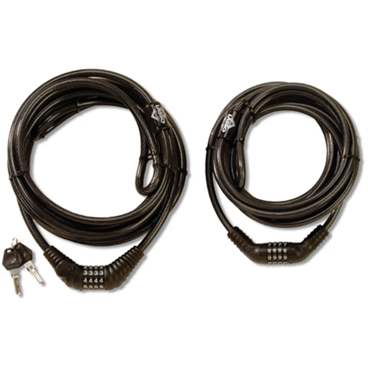 212 MAIN Heavy-Duty Combination Lock - Tamper-Proof Steel Cable with Larger Loops, Resettable Code, 2-Step Operation, Compatible with Recreational Boats, Tandem Kayaks, Motorcycles