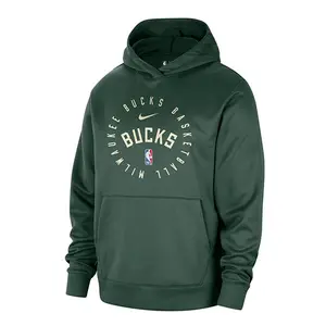 Nike On-Court Spotlight 2024-25 Fir Milwaukee Bucks Hooded Sweatshirt