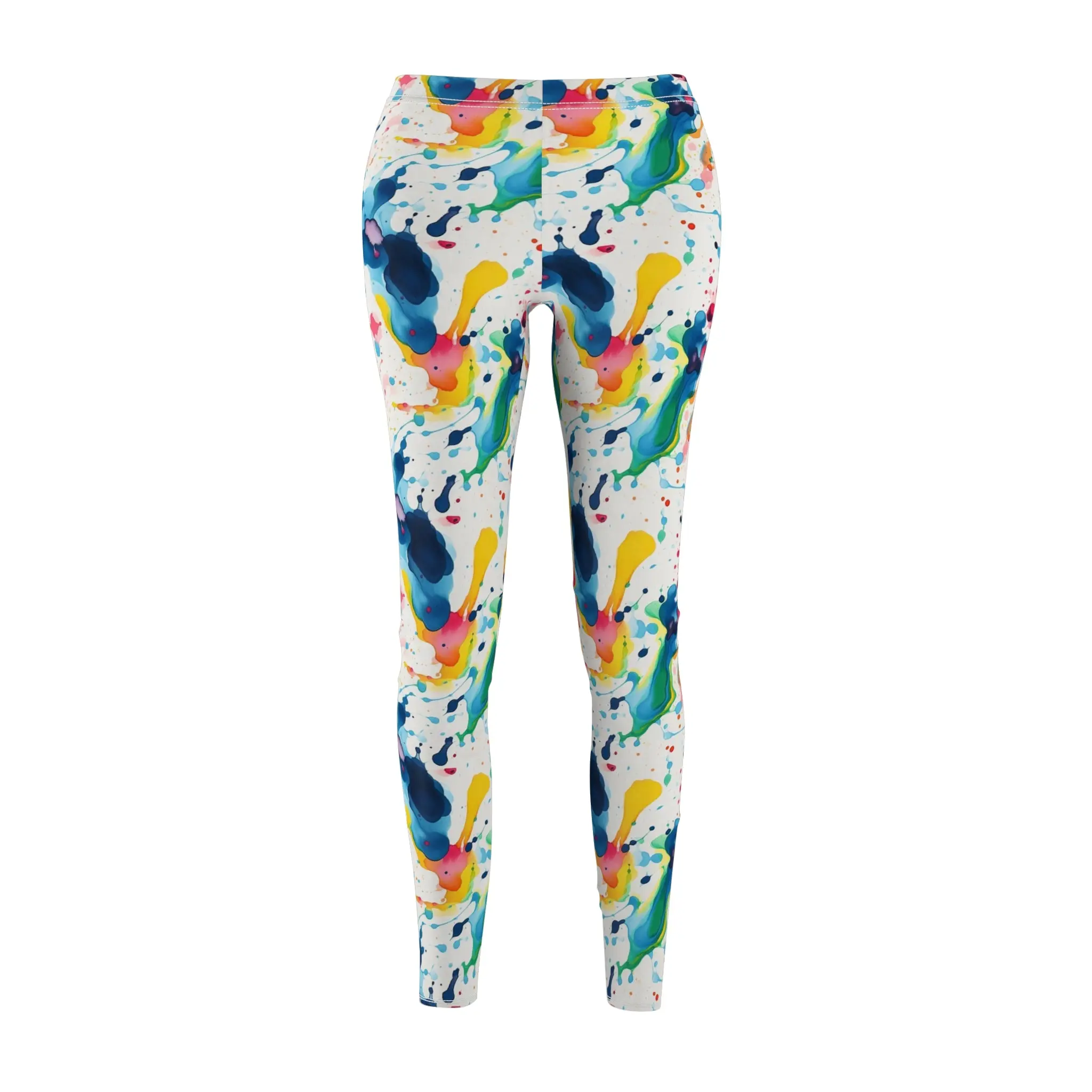 Vibrant Fluid Symphony - Casual Leggings