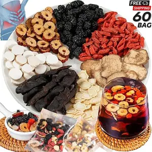 [$29.7 Get 60bag ] Kidney tea formula Ginseng Five Treasure TeaCombination  RedDate Wolfberry Tea Men's Tea Health TeaMulberry Herbal Formula Health Tea