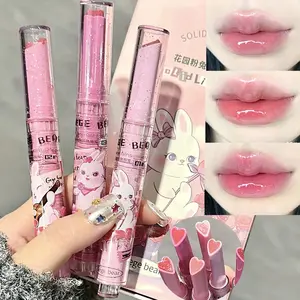 3 Pcs Colors Hydrating Lipstick Set, Sweet Heart Shape Glossy Finish Lipstick, Moisturizing Tinted Lip Balm, Long Lasting Vivid Color Lip Makeup