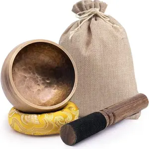 3pcs/set Handmade Meditation Sound Bowl, Yoga, Meditation, Positive Thinking & Stress Relief Percussion Instrument Bowl Set