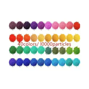 10000pcs 5D Diamond Painting Beads, 40 Colors, 250 Pieces Per Pack, DIY Decorative Sparkling Diamond Fragments, Acrylic Material