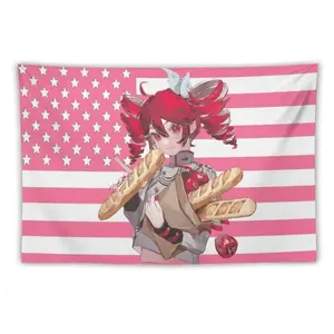 Anime Hatsune Miku & Kasane Teto Linen-Cotton-Polyester Light Tapestry Flag, Funny Home Decor Wall Banner for College Dormitories, Outdoor Use, Outdoors