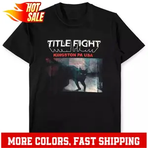 Vtg Title Fight Band Music Lover Heavy Cotton Black Unisex Tee Shirt