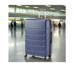 24 Inch Hardside Luggage, Expandable Rolling Luggage with TSA Lock and Spinner Wheels, Blue