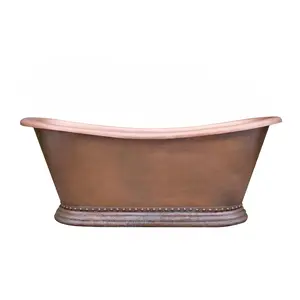 Akicon Custom Copper and Ceramic Bathtub Luxury Freestanding Bath
