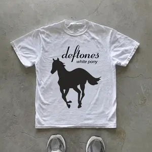Deftones White Pony T-Shirt, Rock Music Band Graphic Tees, Unisex Tshirt, Gifts Shirt, Menswear Womenswear Streetwear, Aesthetic, Heavyweight Cotton Comfort Top Regular Fit Y2k Outfit Outdoor Affliction Clothes