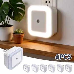 Night Light, Night Lights Plug into Wall 6-Pack, Plug in Night Light, Dusk to Dawn Nightlight Led Night Lights for Bedroom, Bathroom, Hallway Warm White Home Lighting SpringStatements