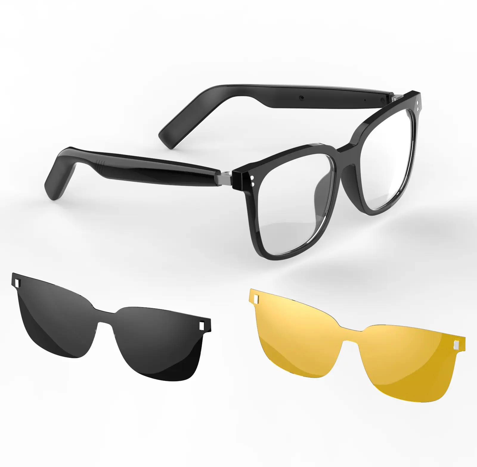 Bluetooth 5.4 Wearable Electronic Smart Audio Glasses, Touch-Controlled Open-Ear Headphones with Built-In Microphone for Wireless Stereo Music Playback & Hands-Free Calls