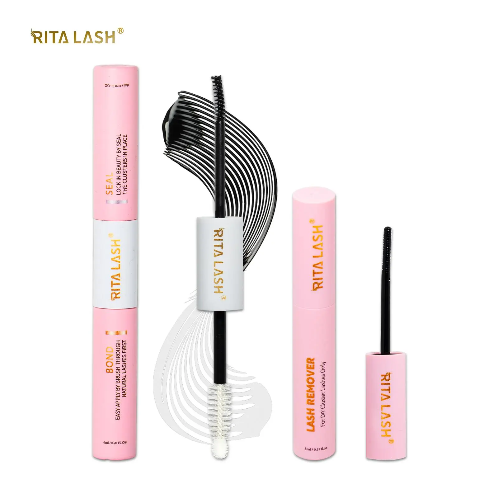Eyelash Bond & Seal & Lash Remover Kit, Eyelash Removers, 2 Counts/set Gentle Long Lasting Eyelash Glue & Remover, Professional Eye Makeup Tool For Women, Cosmetic Makeup Remover, Gift for Women