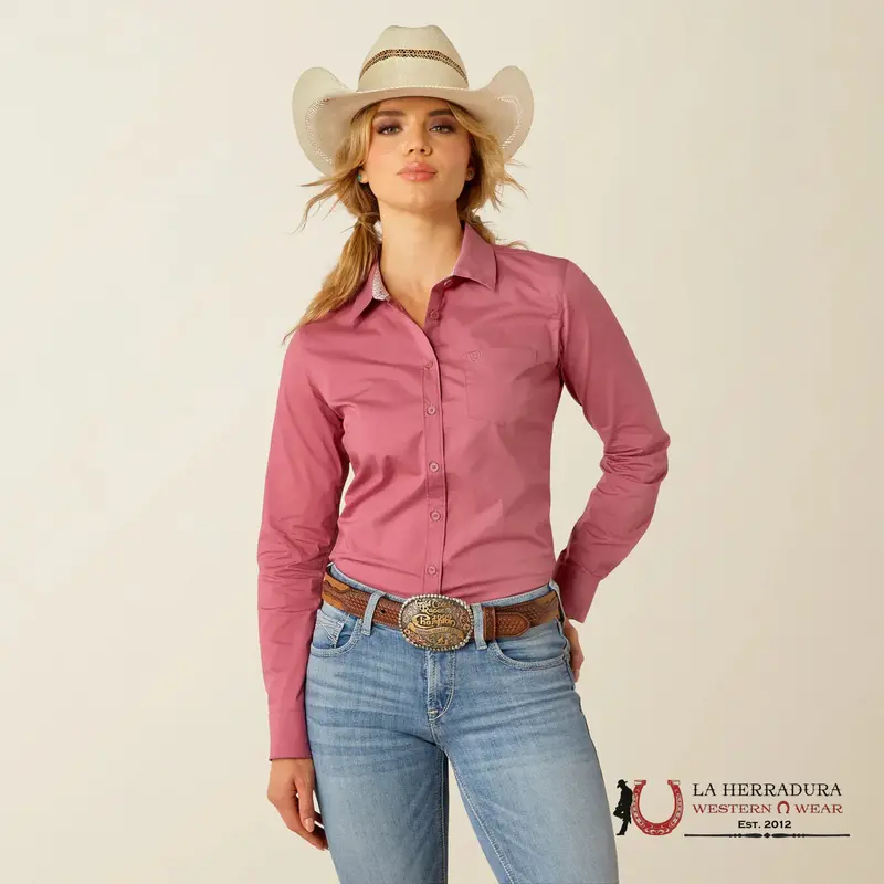 ariat royal blue dress shirt ARIAT REYES FITTED LONG SLEEVE SHIRT ROYAL BLUE main image 1