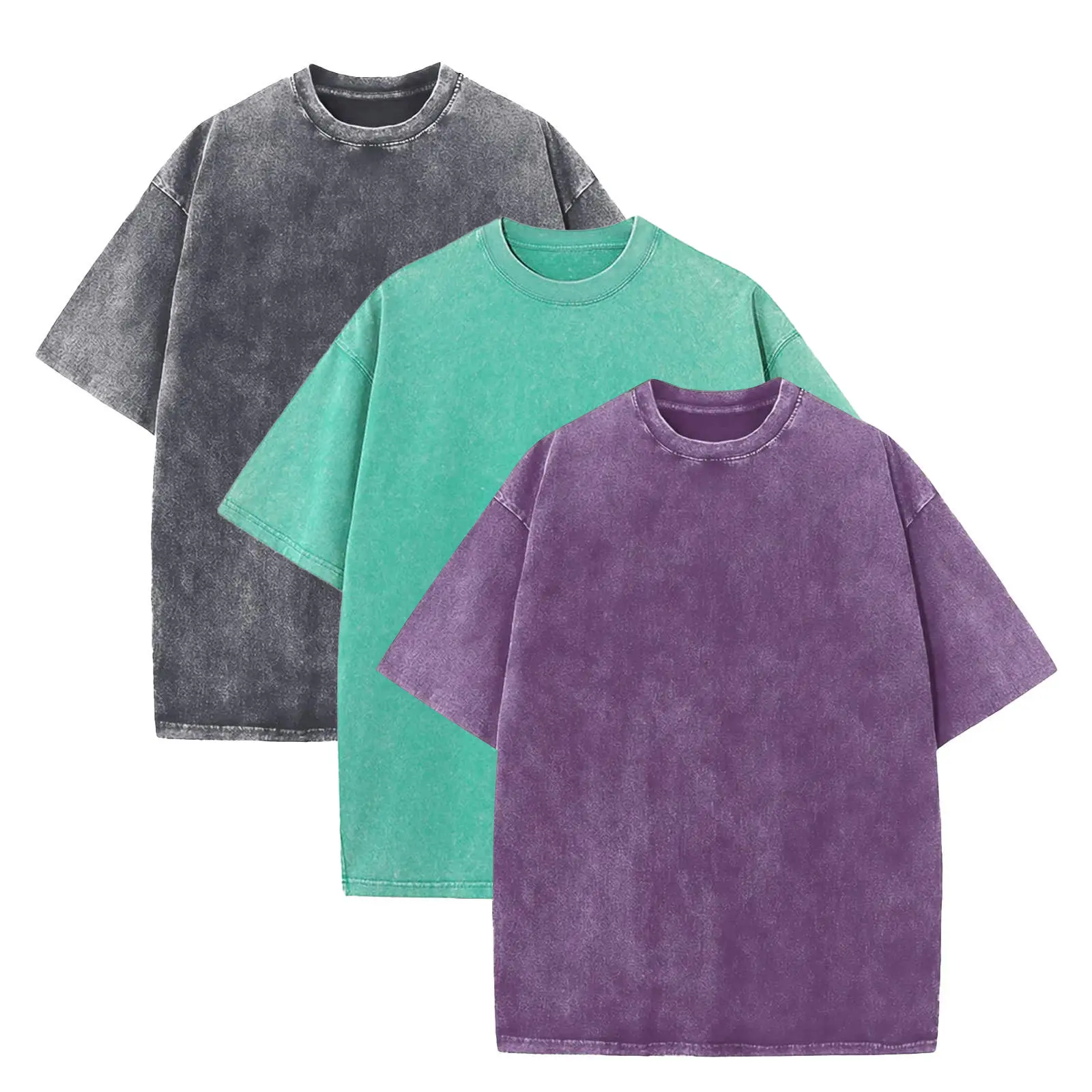 gray + green + purple