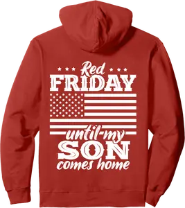 Red Friday Remember Everyone Deployed Military USA Flag Pullover Hoodie - Janessaho Shop 44B0FF3B2FMJ
